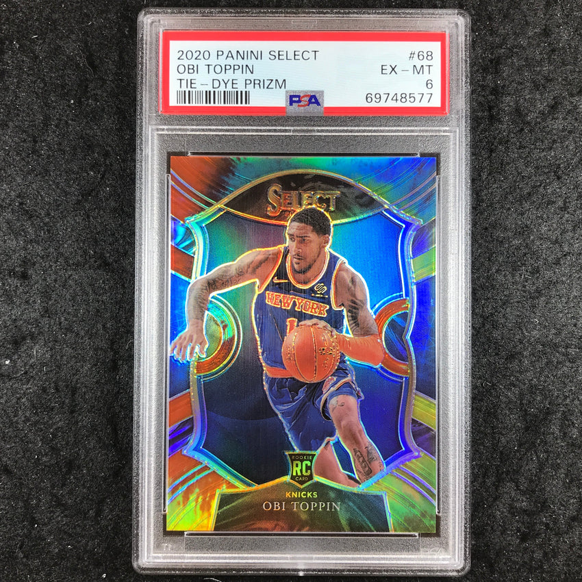 2020 Panini Select OBI TOPPIN Rookie Tie-Dye 19/25 #68 PSA 6 (577)