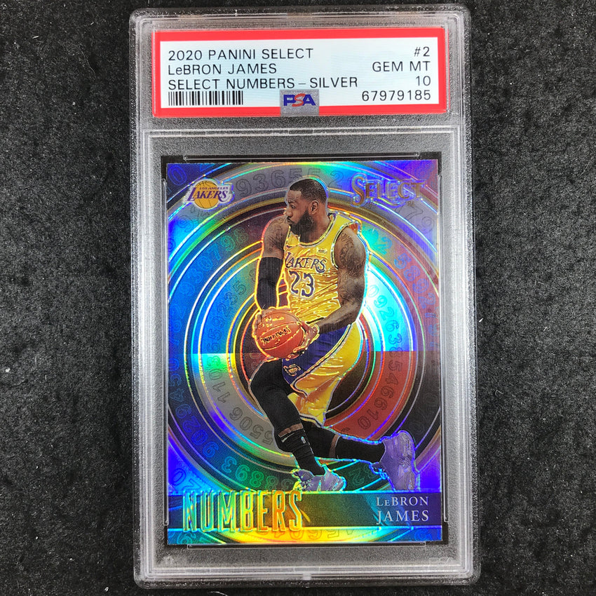 2020 Panini Select LEBRON JAMES Select Numbers Silver #2 PSA 10 (185)