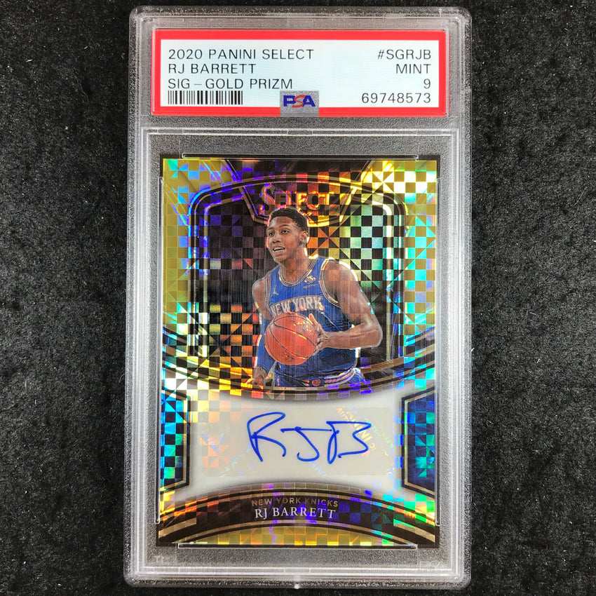 2020 Panini Select RJ BARRETT Signatures Gold 3/10 #SGRJB PSA 9 (573)