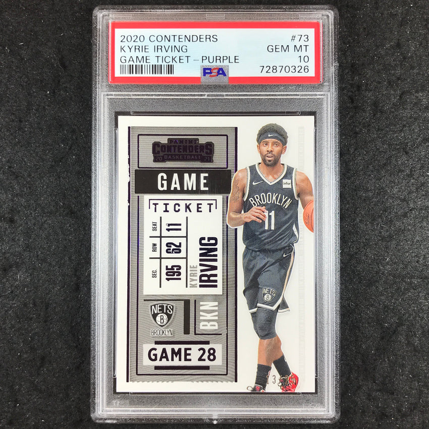 2020 Panini Contenders KYRIE IRVING Game Ticket Purple #73 PSA 10 (326)