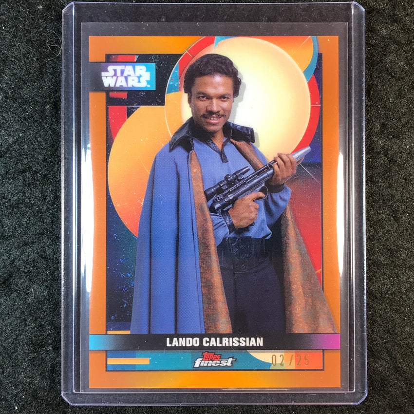 2025 Topps Star Wars Smugglers Outpost LANDO CALRISSIAN Finest Orange 2/25