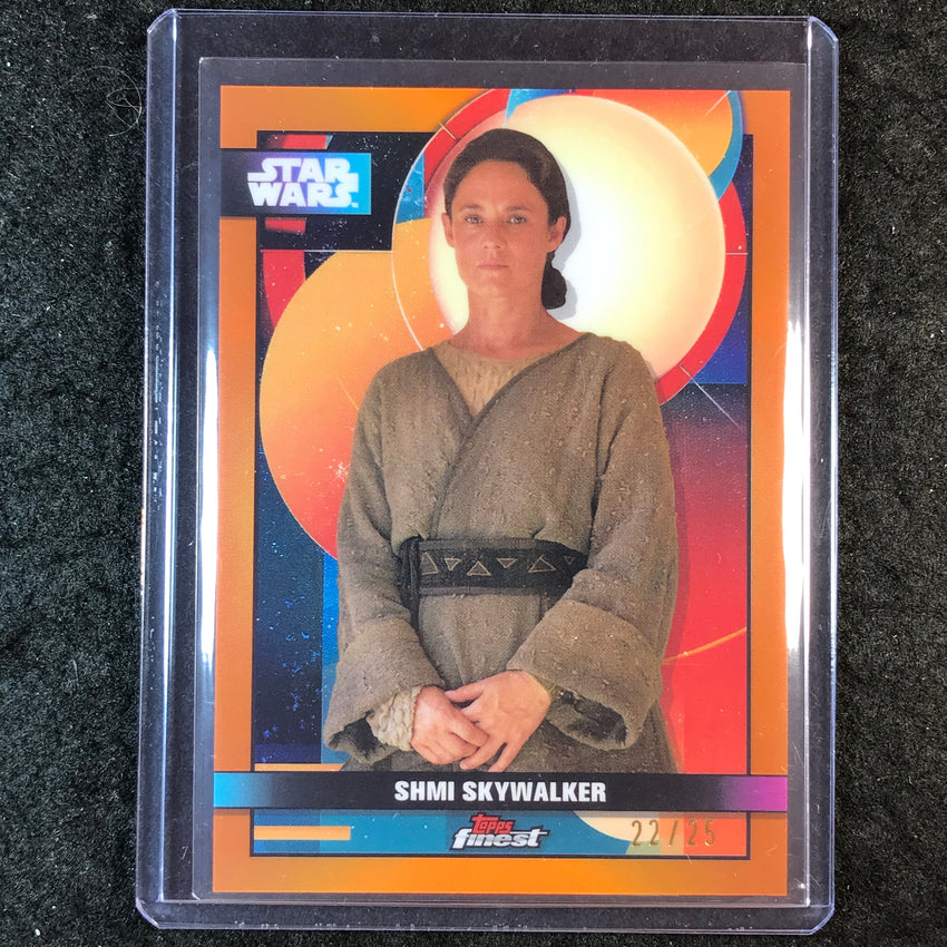 2025 Topps Star Wars Smugglers Outpost SHMI SKYWALKER Finest Orange 22/25
