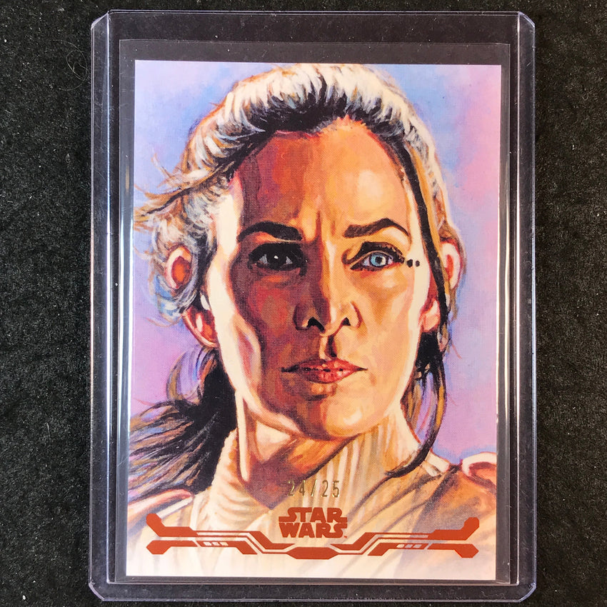 2025 Star Wars Smugglers Outpost MASTER INDARA Stellar Art Card Orange 24/25