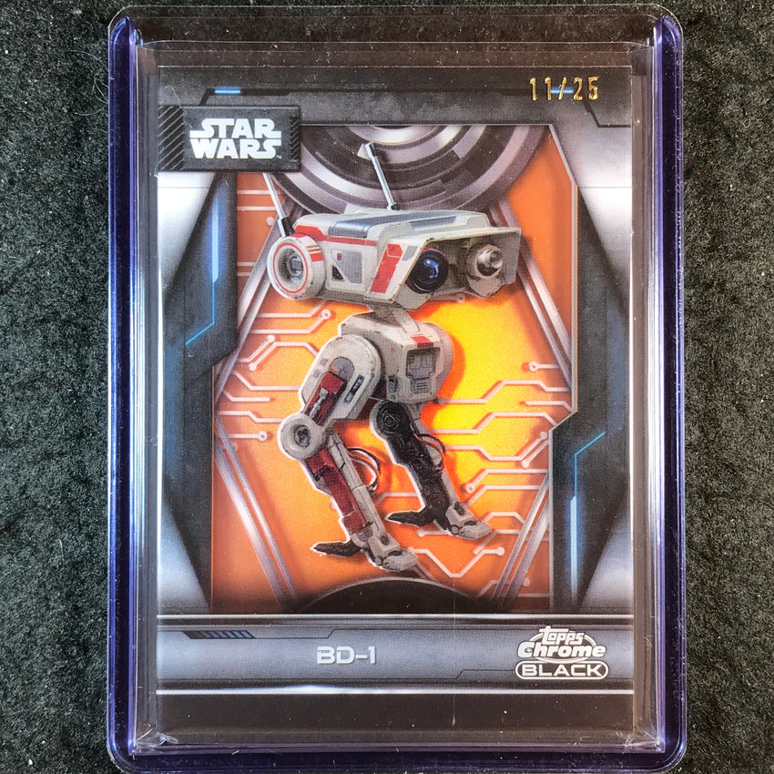 2025 Topps Star Wars Smugglers Outpost BD-1 Droid Shadowbox Orange 11/25