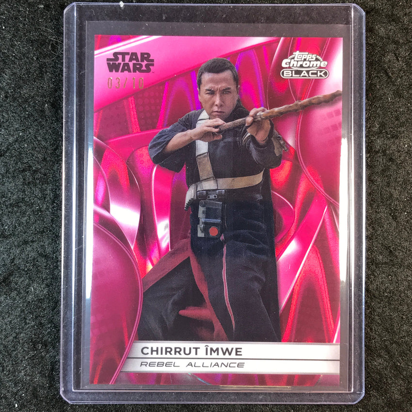 2025 Star Wars Smugglers Outpost CHIRRUT IMWE Chrome Black Magenta Ray Wave 3/10