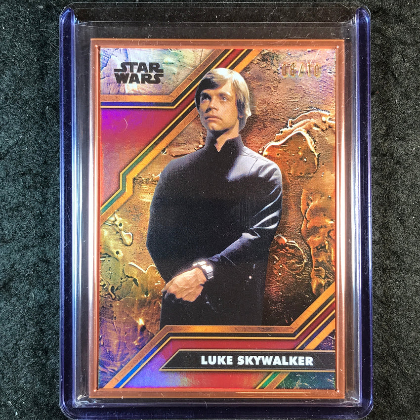 2025 Topps Star Wars Smugglers Outpost LUKE SKYWALKER Cortosis Metal Red 8/10