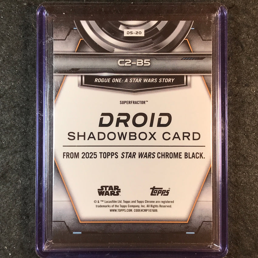 2025 Topps Star Wars Smugglers Outpost C2-B5 Droid Shadowbox Superfractor 1/1
