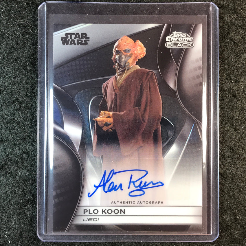 2025 Star Wars Smugglers Outpost ALAN RUSCOE PLO KOON Chrome Black Auto #CB-RUS