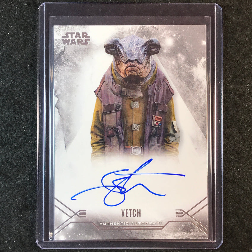 2025 Star Wars Smugglers Outpost IAN WHITE AS VETCH Stellar Signatures Auto #WHY