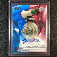 2025 Star Wars Smugglers Outpost ROBERTSON BRUCE AS D-O Chrome Black Auto 42/99