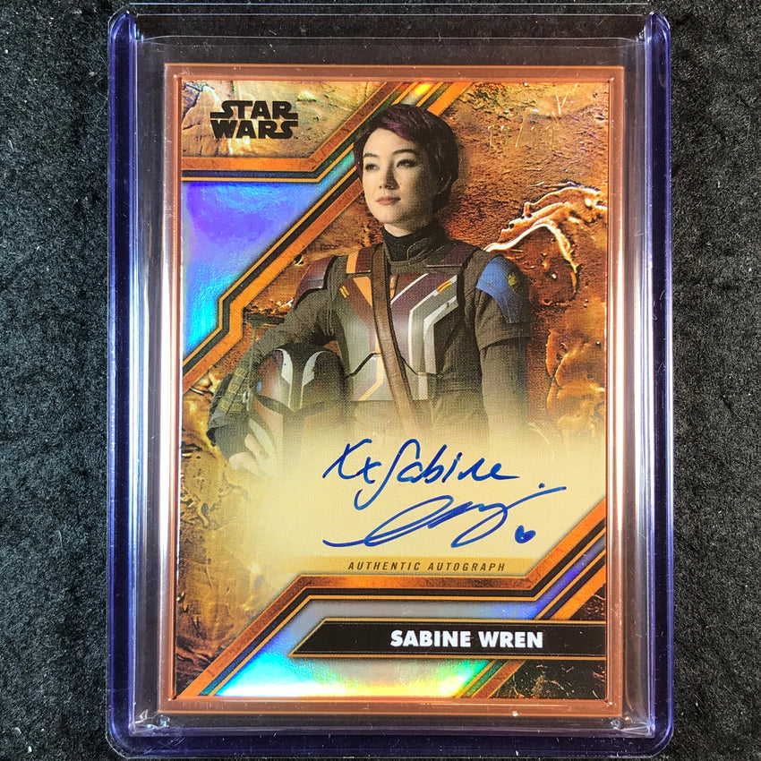 2025 Star Wars Smugglers Outpost BORDIZZO SABINE WREN Cortosis Metal Auto 13/99
