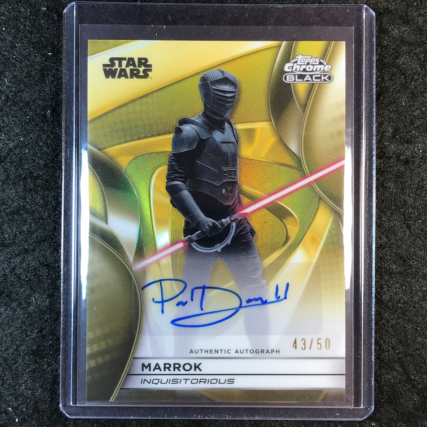 2025 Star Wars Smugglers Outpost PAUL DARNELL AS MARROK Chrome Auto Gold 43/50