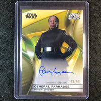 2025 Star Wars Smugglers Outpost TANYA MOODIE AS PARNADEE Chrome Auto Gold 43/50