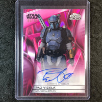 2025 Star Wars Smugglers Outpost TAIT FLETCHER PAZ VIZSLA Chrome Black Auto 5/10