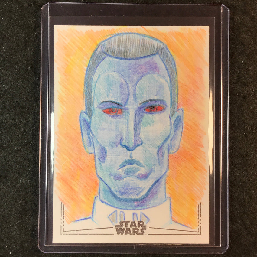 2025 Star Wars Smugglers Outpost GRAND ADMIRAL THRAWN Sketch 1/1 MARLO AGUNOS