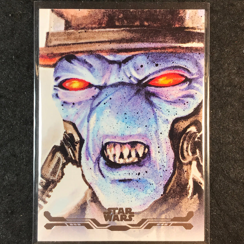 2025 Topps Star Wars Smugglers Outpost CAD BANE Stellar Art Card #17