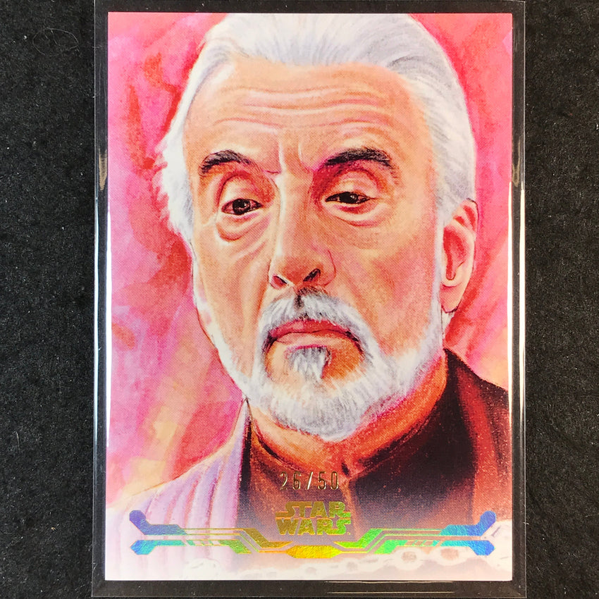 2025 Topps Star Wars Smugglers Outpost COUNT DOOKU Stellar Art Card #24