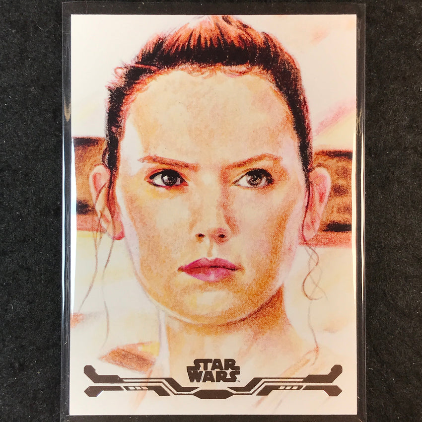 2025 Topps Star Wars Smugglers Outpost REY Stellar Art Card #79
