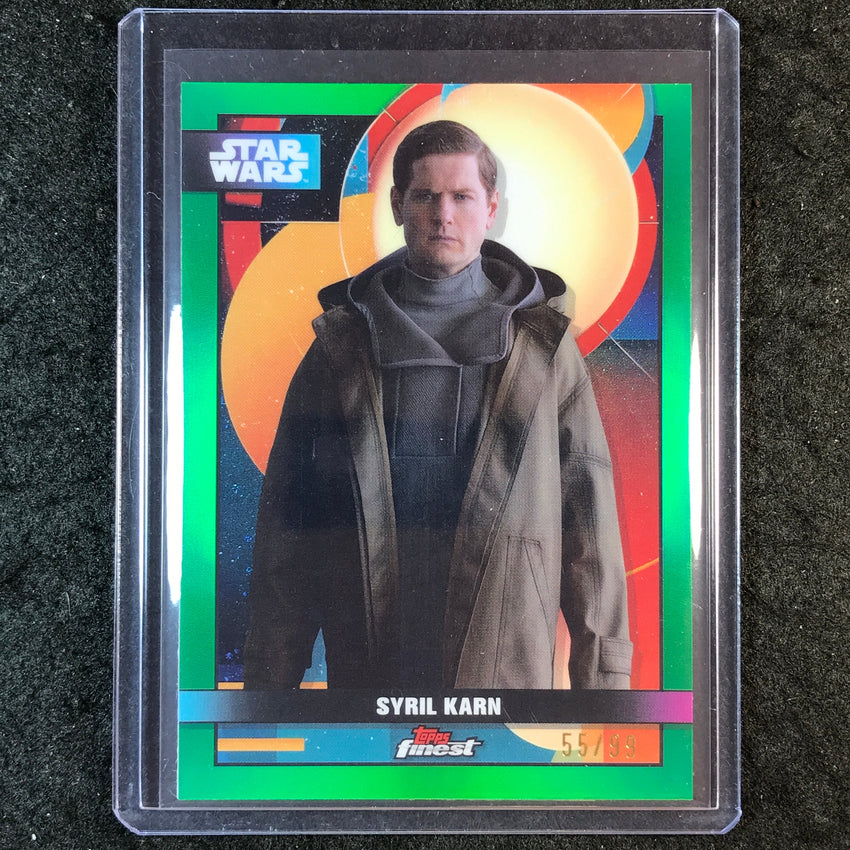 2025 Topps Star Wars Smugglers Outpost SYRIL KARN Finest Green 55/99 #23