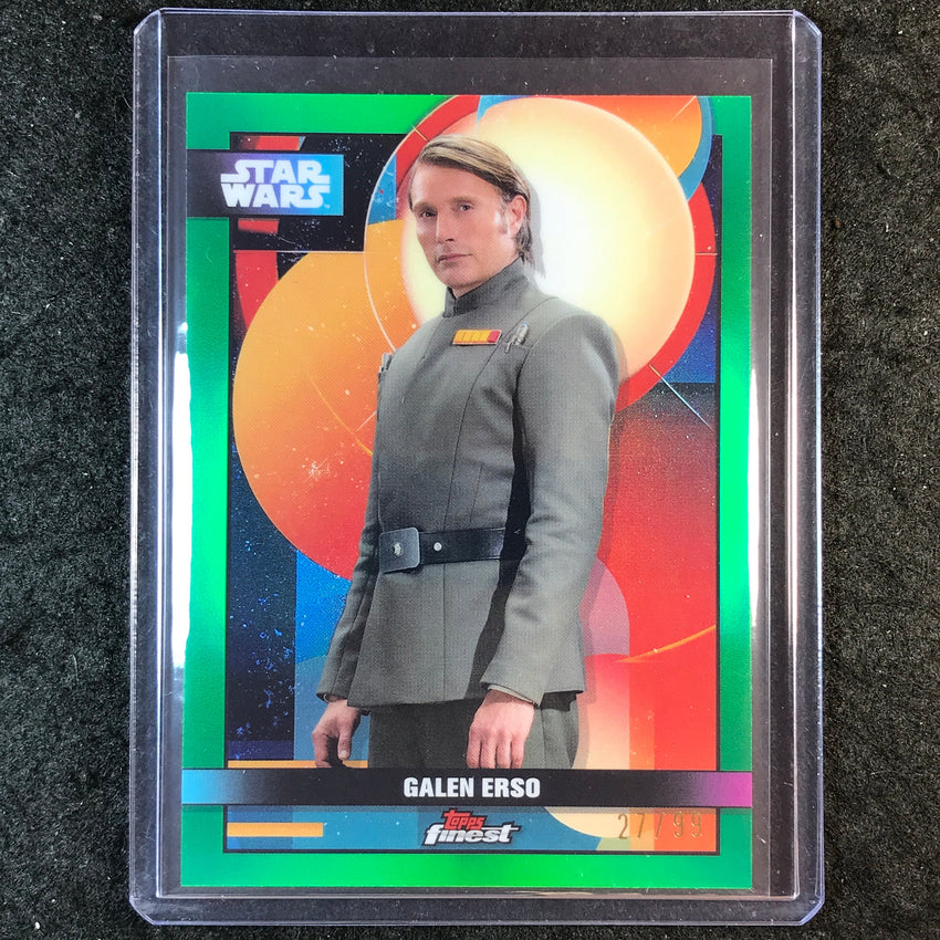 2025 Topps Star Wars Smugglers Outpost GALEN ERSO Finest Green 27/99 #59