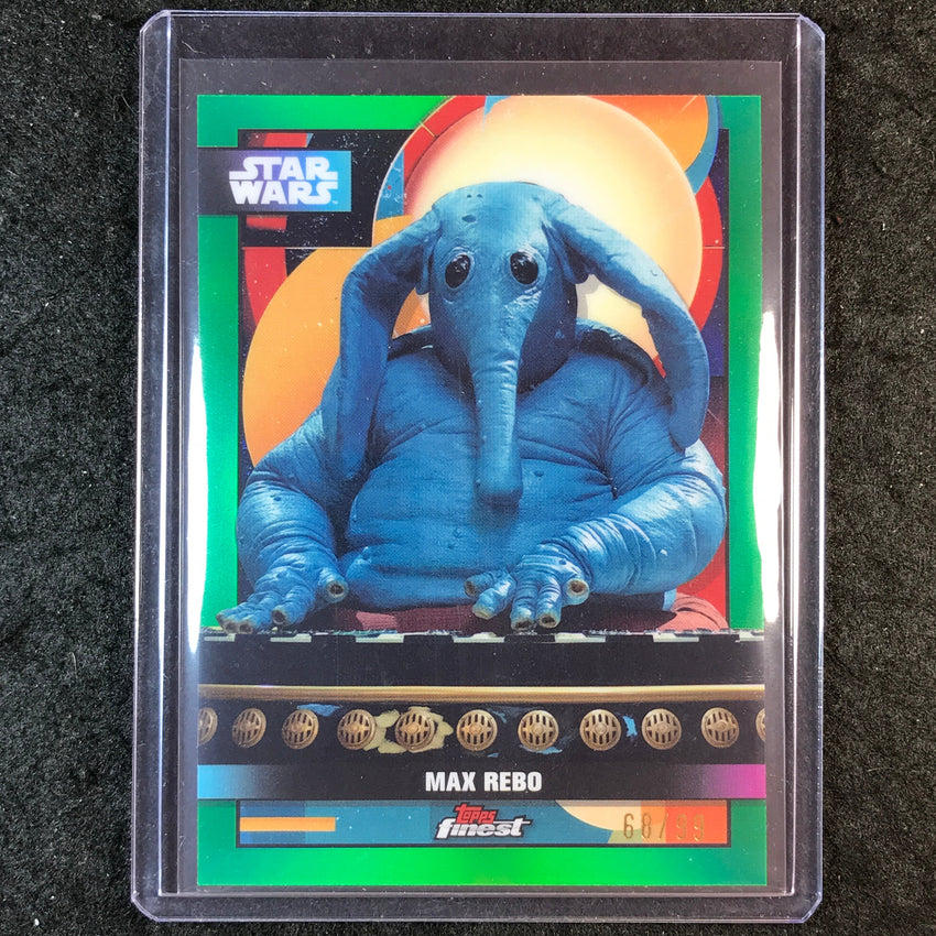 2025 Topps Star Wars Smugglers Outpost MAX REBO Finest Green 68/99 #69