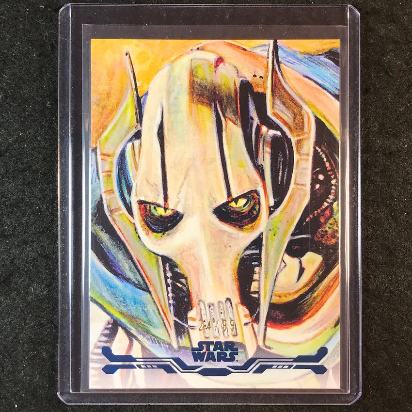 2025 Star Wars Smugglers Outpost GENERAL GRIEVOUS Stellar Art Card Blue 24/99