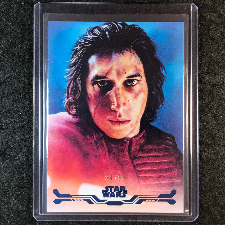 2025 Topps Star Wars Smugglers Outpost KYLO REN Stellar Art Card Blue 84/99 #55