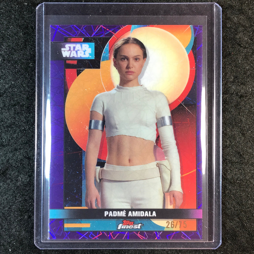 2025 Topps Star Wars Smugglers Outpost PADME AMIDALA Finest Purple 26/75 #10