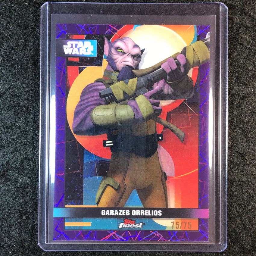 2025 Topps Star Wars Smugglers Outpost GARAZEB ORRELIOS Finest Purple 75/75 #28