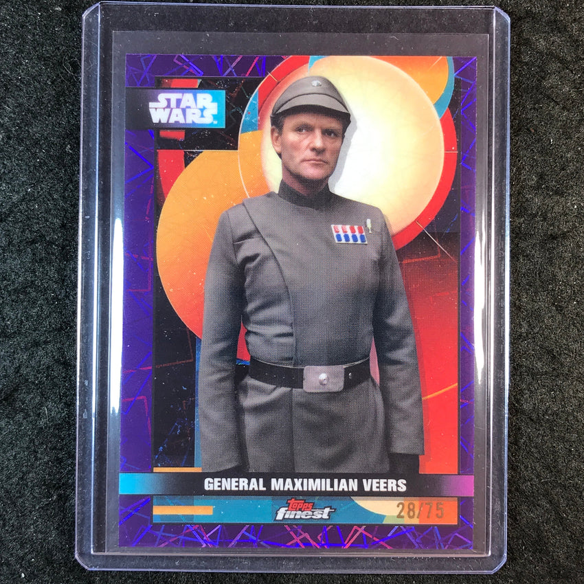 2025 Topps Star Wars Smugglers Outpost MAXIMILIAN VEERS Finest Purple 28/75 #54