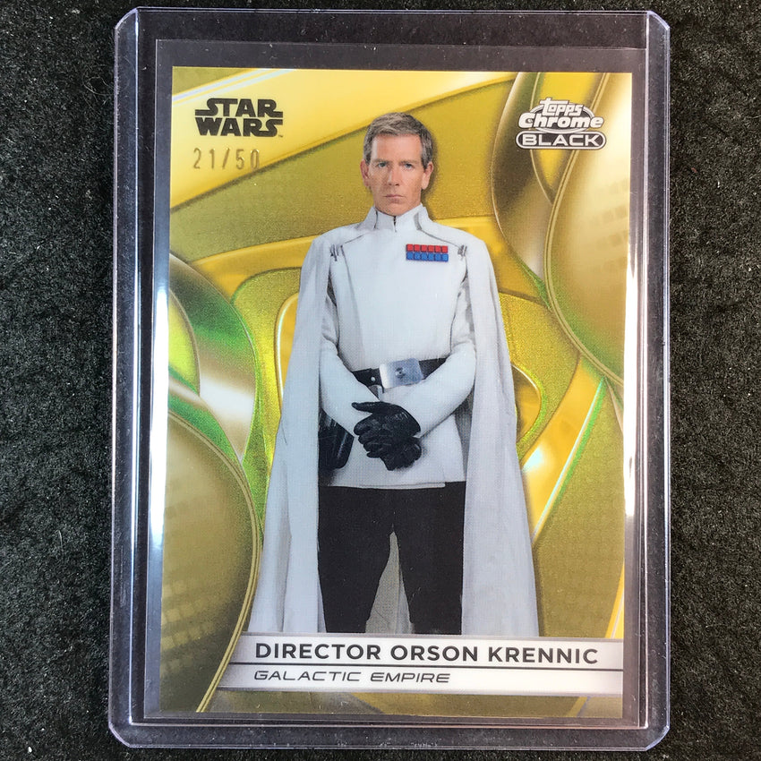 2025 Topps Star Wars Smugglers Outpost ORSON KRENNIC Chrome Black Gold 21/50