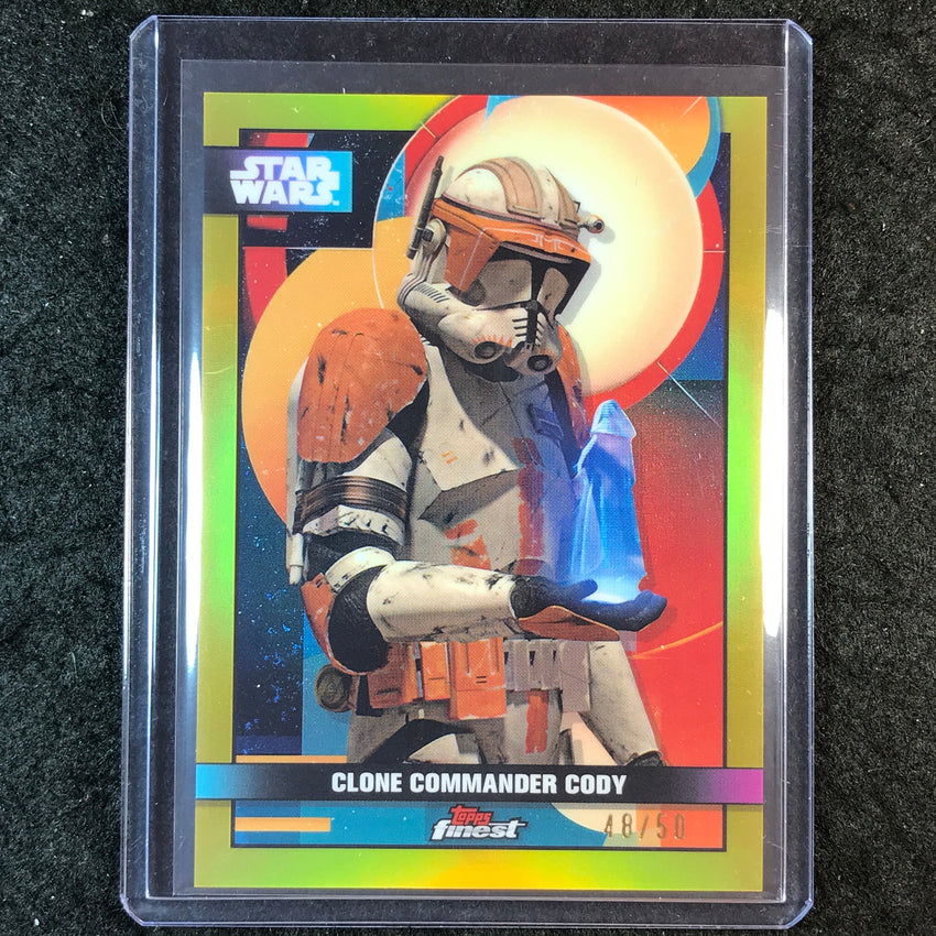 2025 Topps Star Wars Smugglers Outpost CLONE COMMANDER CODY Finest Gold 48/50