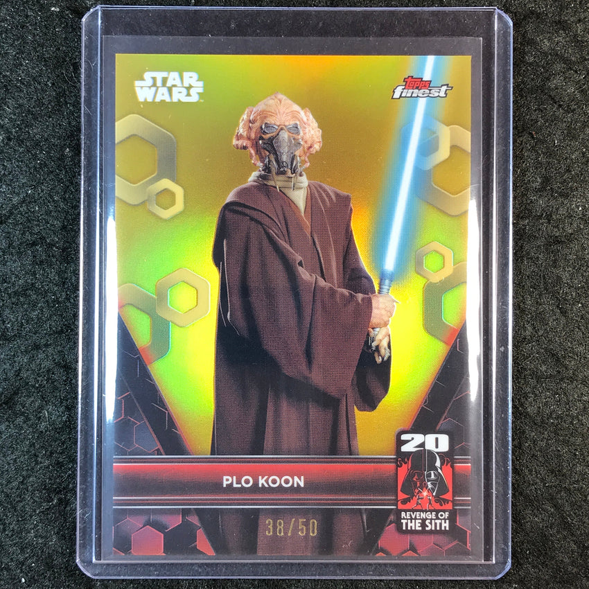 2025 Topps Star Wars Smugglers Outpost PLO KOON Revenge of the Sith Gold 38/50