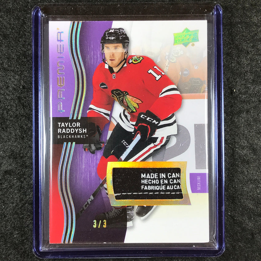 2023-24 Premier NHL TAYLOR RADDYSH Base Premium Patch Neckline 3/3 #63