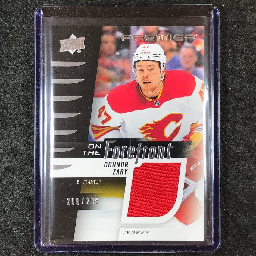 2023-24 Premier NHL CONNOR ZARY On the Forefront Rookie Jersey Relic 206/299