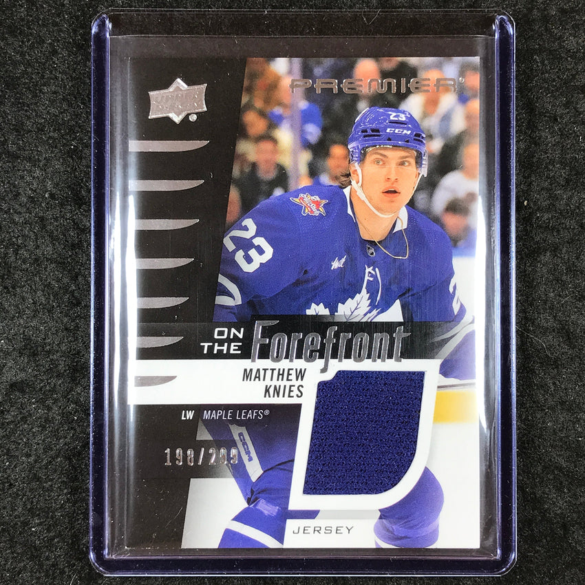 2023-24 Premier NHL MATTHEW KNIES On the Forefront Rookie Jersey Relic 198/299