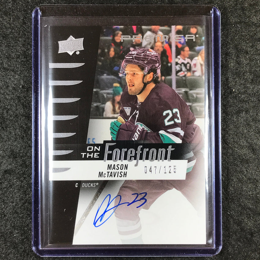 2023-24 Premier NHL MASON MCTAVISH On the Forefront Auto 47/125