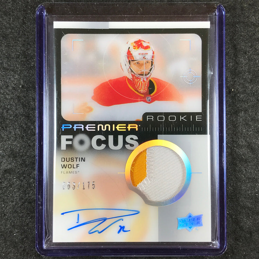 2023-24 Premier NHL DUSTIN WOLF Focus Rookie Patch Auto 63/175