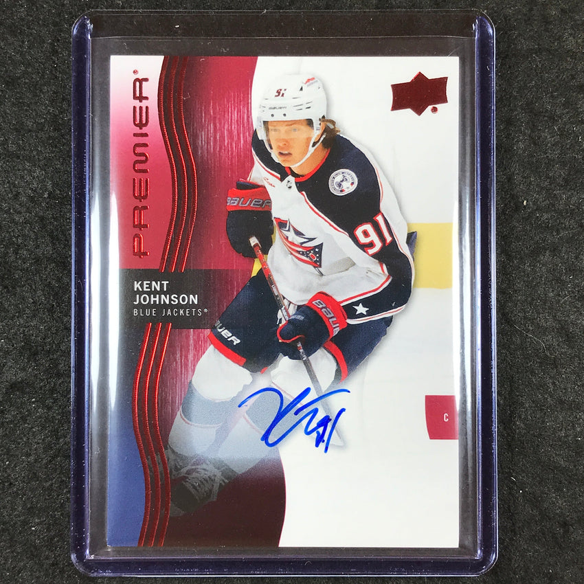 2023-24 Premier NHL KENT JOHNSON Base Auto Red #73
