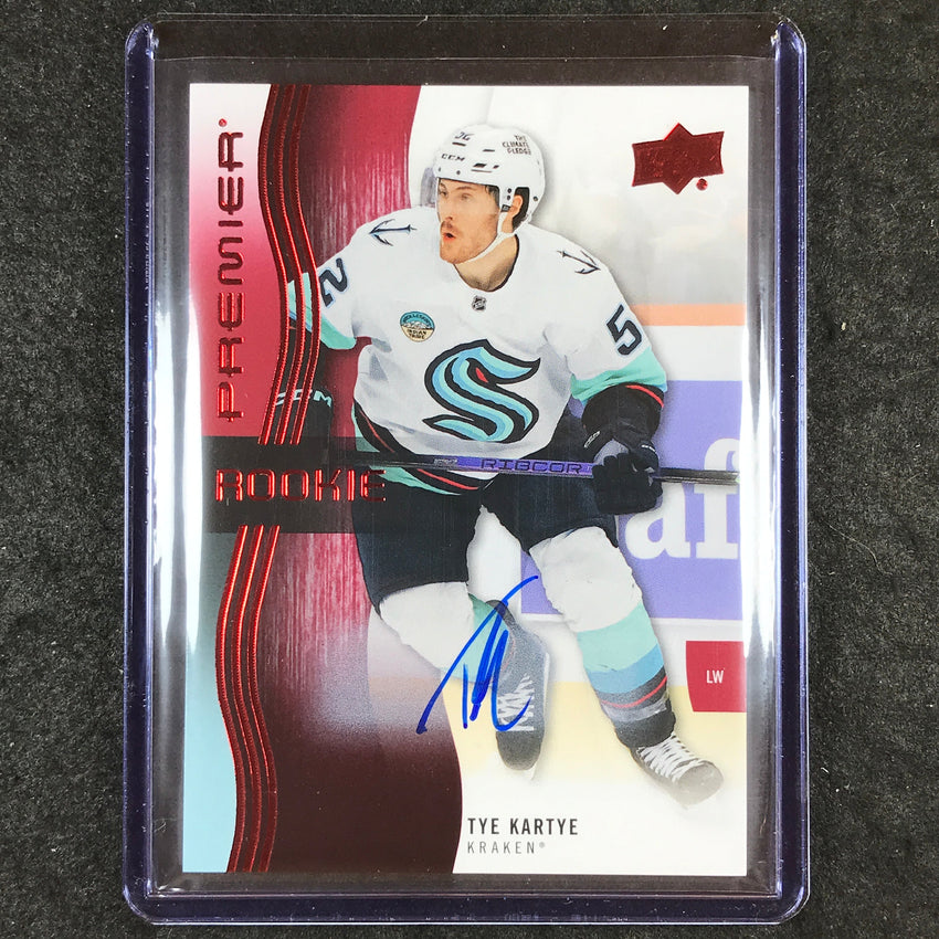 2023-24 Premier NHL TYE KARTYE Base Rookie Auto Red #103