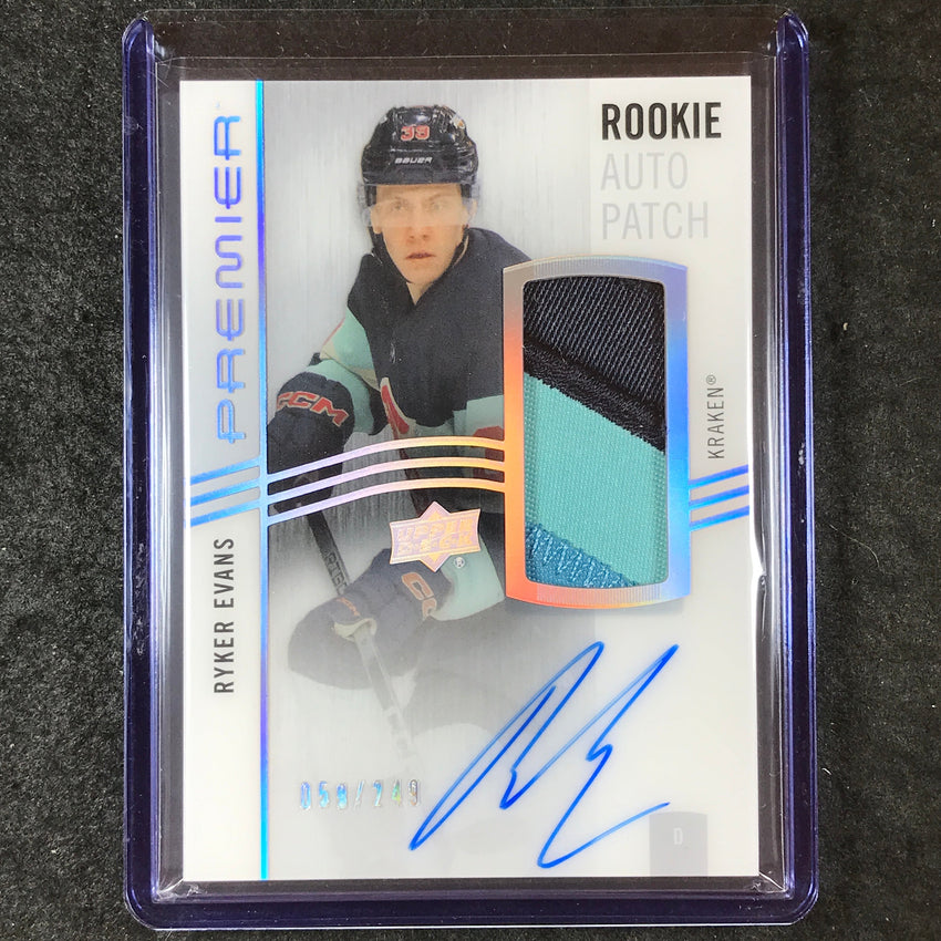 2023-24 Premier NHL RYKER EVANS Rookie Patch Auto Acetate 59/249