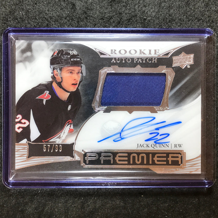 2023-24 Premier NHL JACK QUINN Rookie Patch Auto 2022 Update 57/99