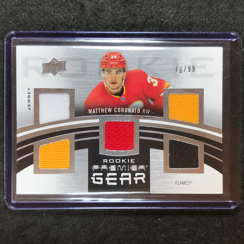 2023-24 Premier NHL MATTHEW CORONATO Rookie Premier Gear Relic 76/99