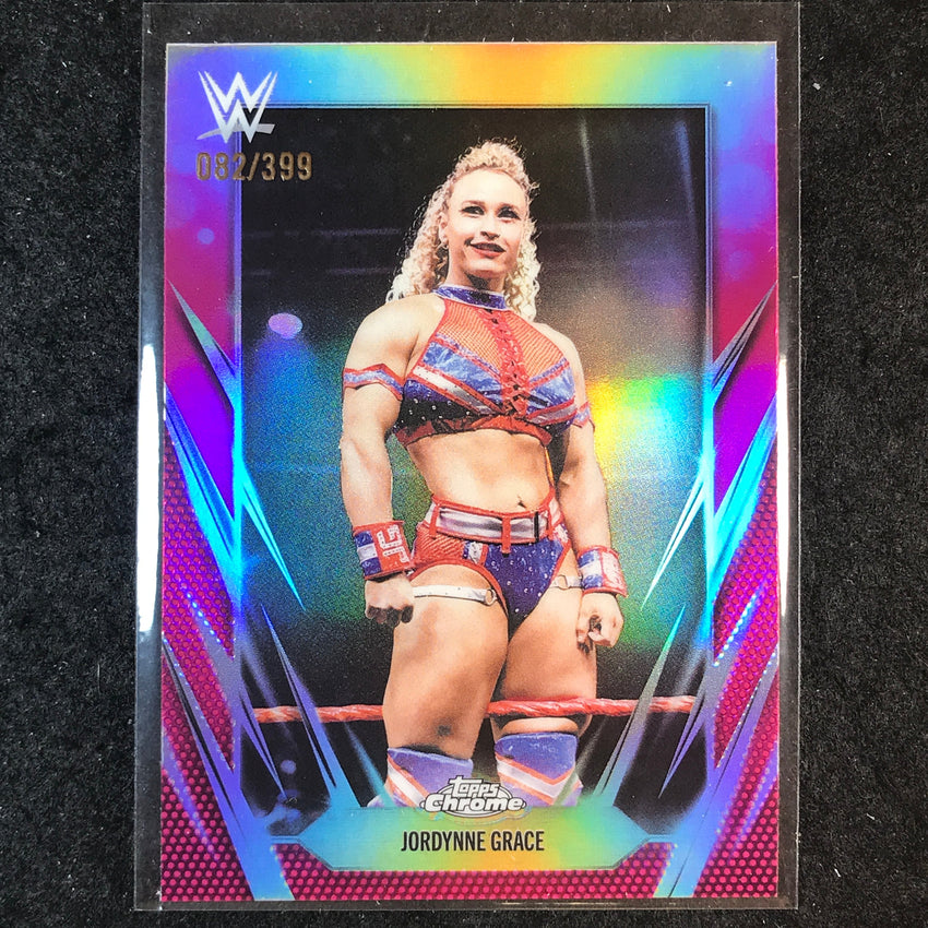 2026 Topps Chrome WWE JORDYNNE GRACE Base Magenta /399 #56