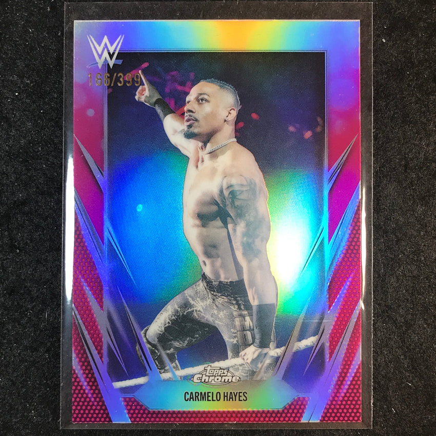 2026 Topps Chrome WWE CARMELO HAYES Base Magenta /399 #70