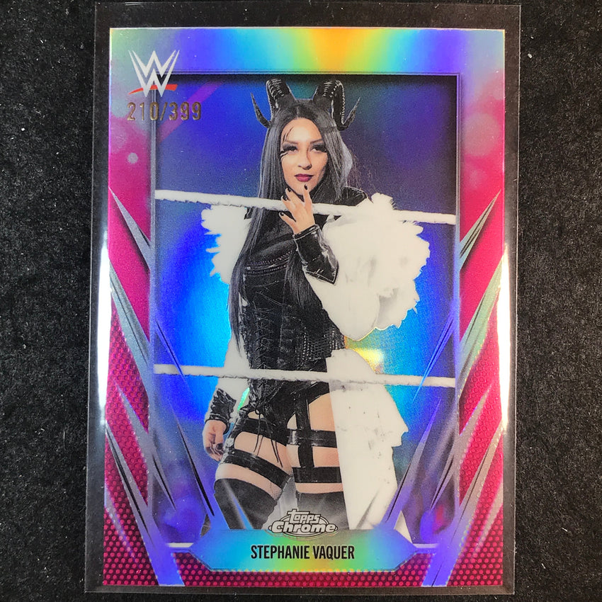 2026 Topps Chrome WWE STEPHANIE VAQUER Base Magenta /399 #74