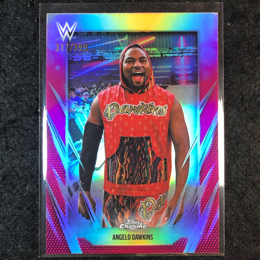 2026 Topps Chrome WWE ANGELO DAWKINS Base Magenta /399 #108