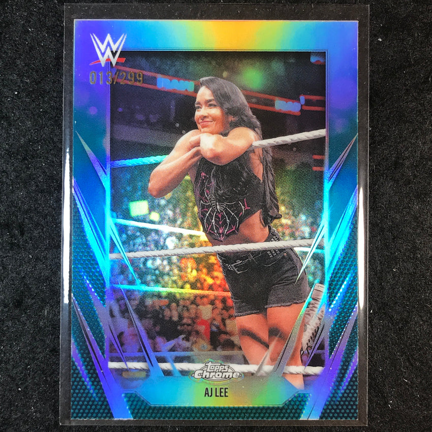 2026 Topps Chrome WWE AJ LEE Base Teal /299 #105