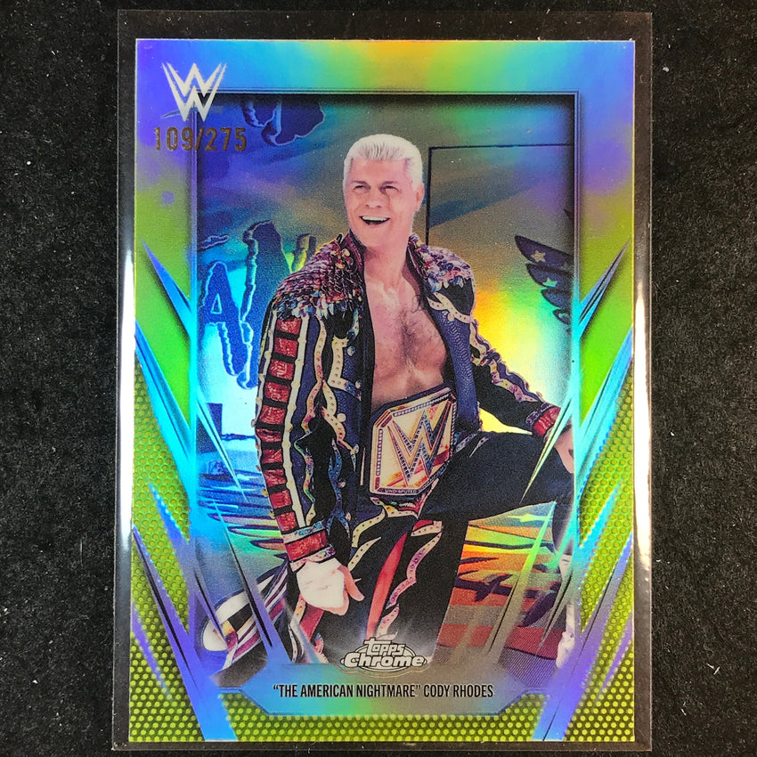 2026 Topps Chrome WWE "THE AMERICAN NIGHTMARE" CODY RHODES Base Yellow /275 #21