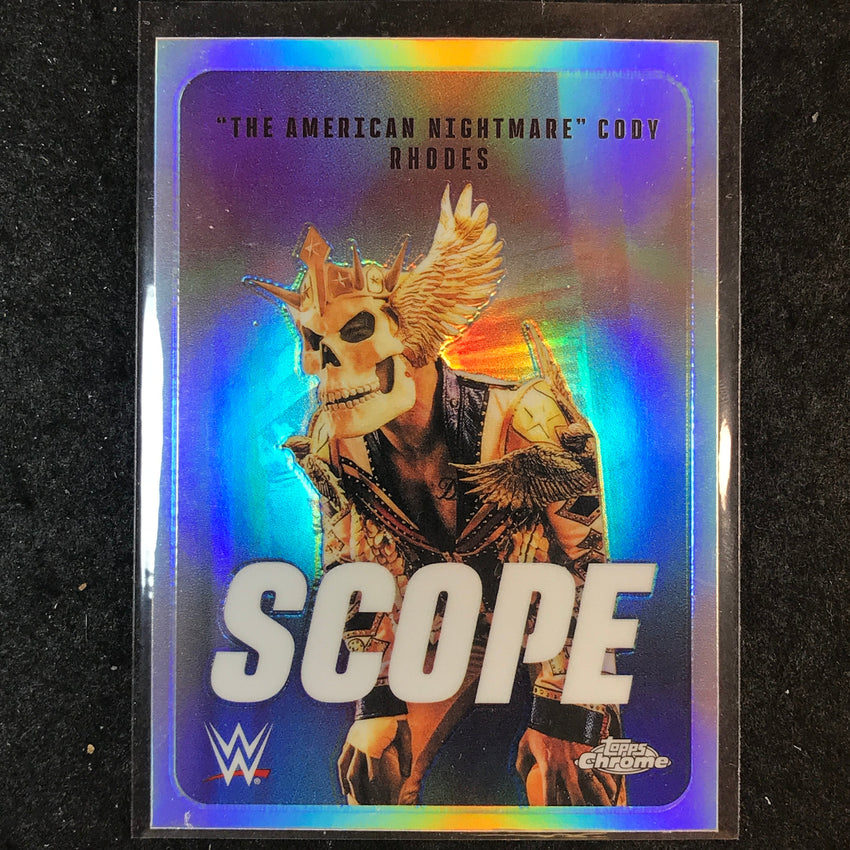 2026 Topps Chrome WWE THE AMERICAN NIGHTMARE CODY RHODES Scope Refractor #SCO-1